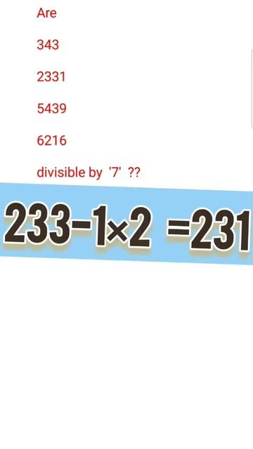 Divisibility rule of 7 | Division concept of 7 смотреть онлайн