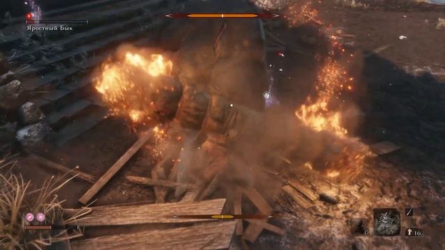 Яростный Бык, Сикибу Тосикацу Ямаути в Sekiro: Shadows Die Twice #7 смотреть онлайн