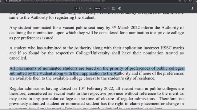 PMC Latest News on Admissions in Vacant Seats MBBS & BDS Public Private Medical Colleges 2022 смотреть онлайн