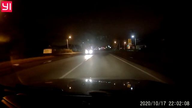 Видеорегистратор Y1 smart dash. Ночная съёмка смотреть онлайн