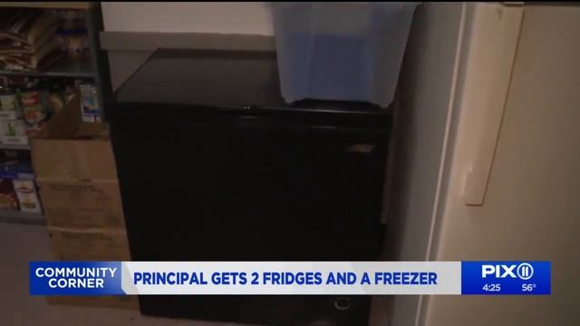 Principal gets fridges, freezer for food pantry смотреть онлайн