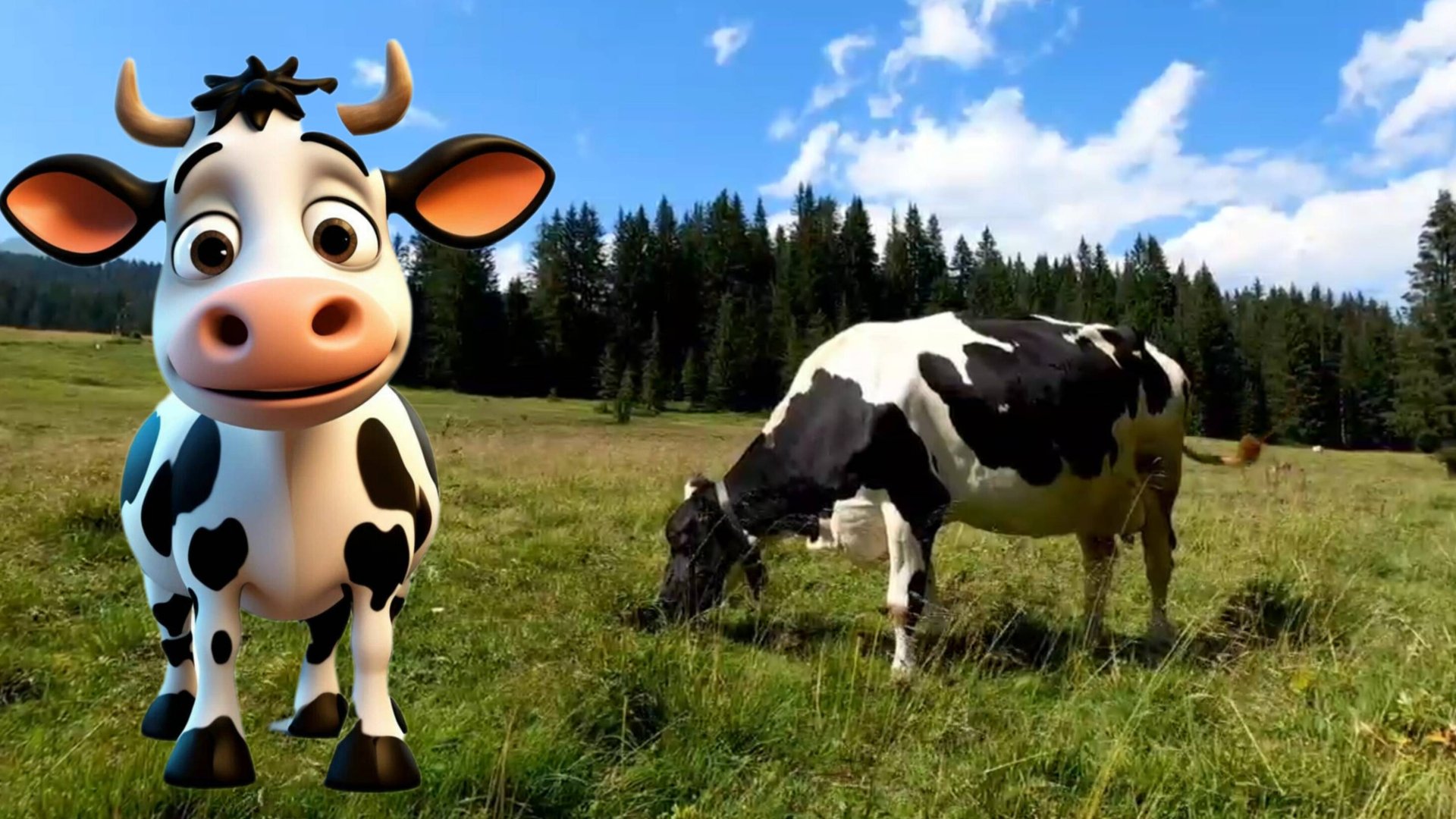 Детские песенки. Песенка про корову