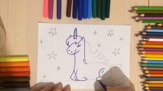 УРОК РИСОВАНИЯ  КАК НАРИСОВАТЬ ЕДИНОРОГА  РИСУЕМ ВМЕСТЕ ♀️ РИСОВАНИЕ ДЛЯ ДЕТЕЙ