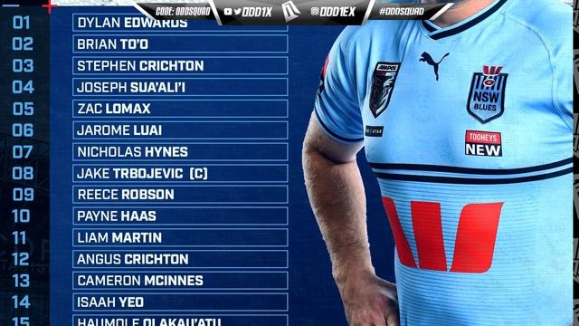 The Official 2024 NSW Blues team for State of Origin Game 1 смотреть онлайн