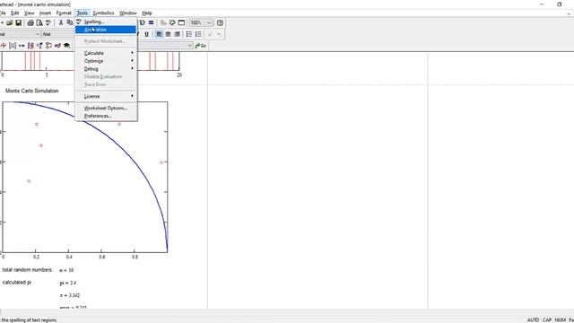 Montecarlo simulation and mathcad (find the PI) смотреть онлайн