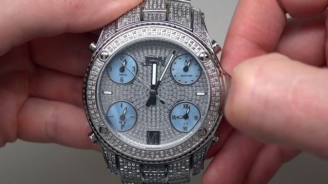 JBW JET SETTER 234 DIAMONDS RnB ROCK STAR WATCH REVIEW JB-6213-C (4K) смотреть онлайн