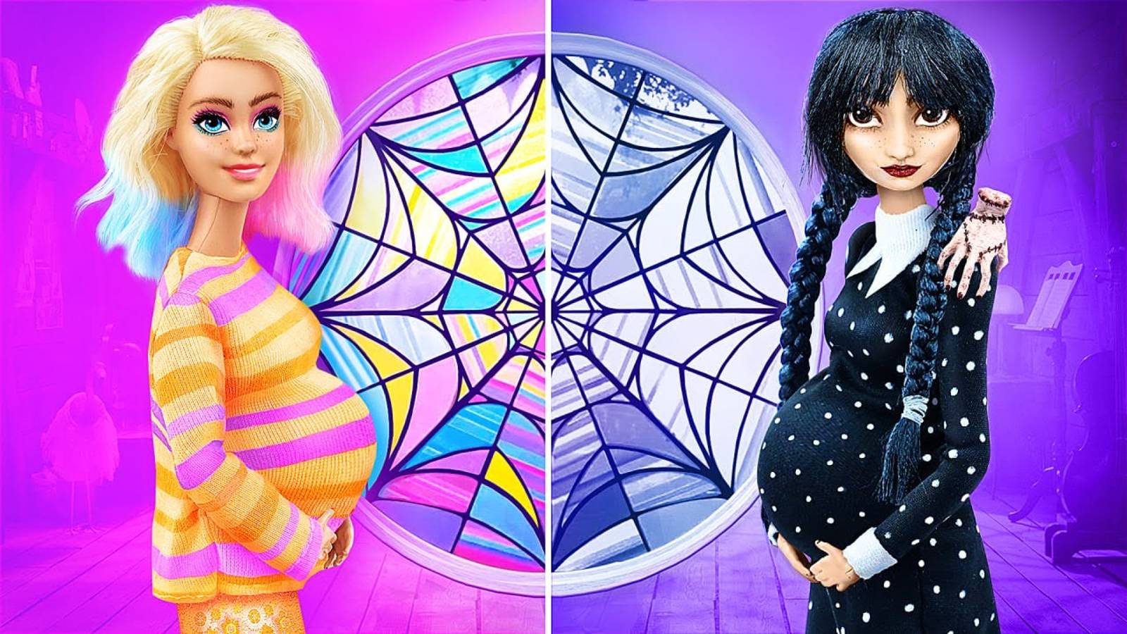 Уэнздэй Аддамс и Энид стали мамами! 31 идея для кукол смотреть онлайн