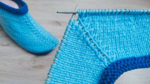 Самый простой способ вязания следков СПИЦАМИ 💥 без единого шва ✅