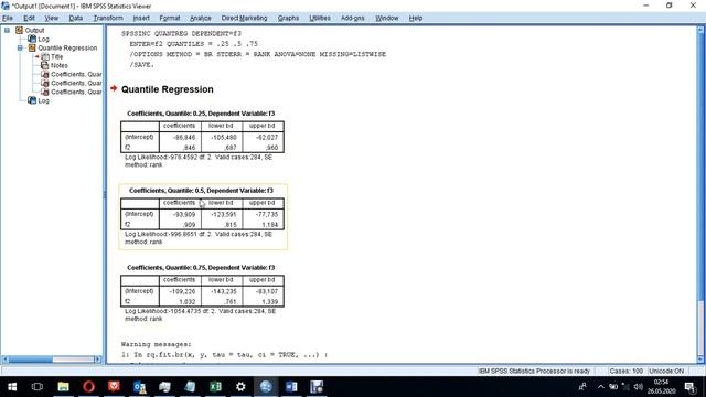 SPSS (R Essentials) - Quantile Regression смотреть онлайн