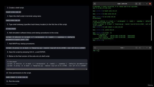 1.6. Creating simulation environment starter shell script смотреть онлайн