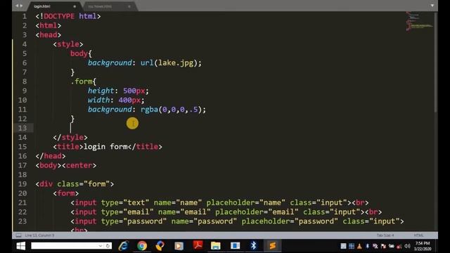 Dynamic transparent login form just in 4 minutes using html and css смотреть онлайн