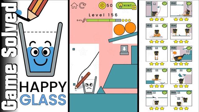 Happy Glass | All Levels 151-160 (Solution 3 Stars ★★★) смотреть онлайн
