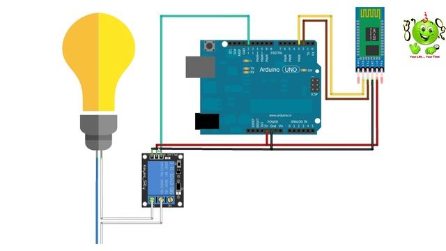 Arduino Lesson 10 : Smart home 220V LED control by relay تطبيق التحكم فى إضاءة المنزل смотреть онлайн
