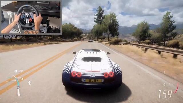 Forza Horizon 5 FAST Bugatti Veyron SuperSport "L'or Blanc" - Logitech G29 gameplay - PC смотреть онлайн