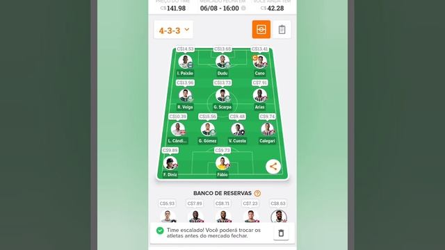 Time atualizado para 21° rodada do cartola FC. смотреть онлайн