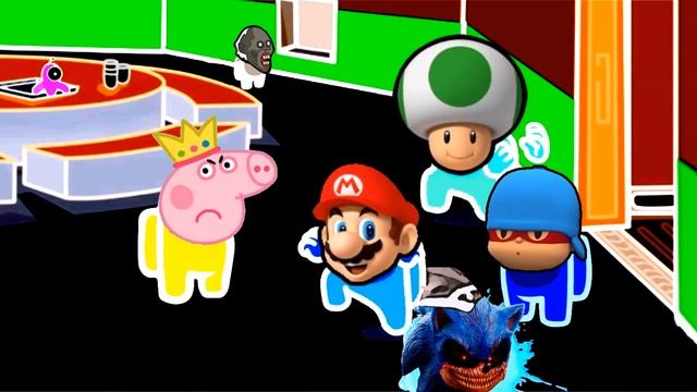 Peppa Pig and Pocoyo Among Us distraction dance meme смотреть онлайн