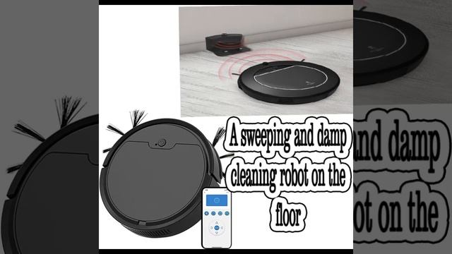 A sweeping and damp cleaning robot on the floor смотреть онлайн