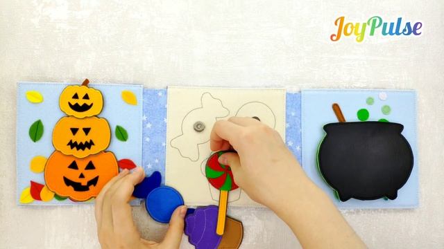 Mini book Halloween Quiet book toddlers Busy book for kids смотреть онлайн