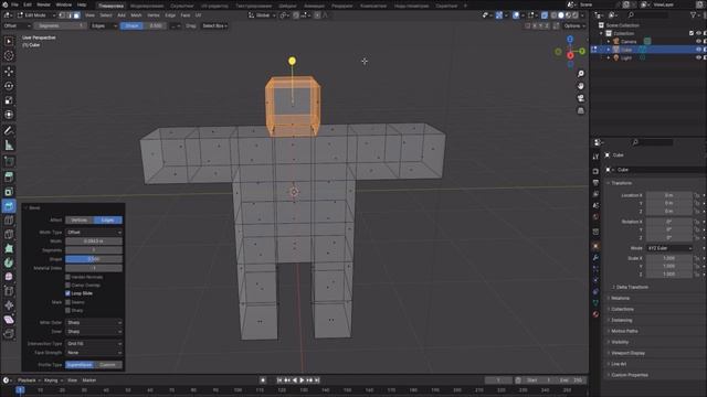 Blender 4.0 построение полигонального 3_Д человечка смотреть онлайн
