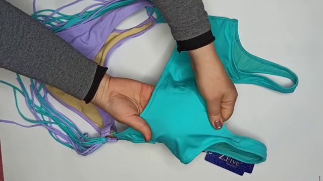 Молодежный купальник высокий вырез с бахромой мята Z.Five 75629 купить в Украине по невысокой цене смотреть онлайн