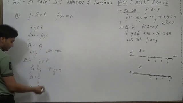 Let f : R → R be defined as f(x) = 3x. Choose the correct answer.(A) f is one-one onto (B) f is смотреть онлайн