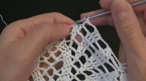 Салфетка " Павлинье перо  ". Ряд 42 -47.