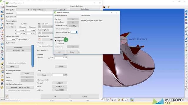 5 Axis Impeller Roughing смотреть онлайн