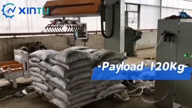 Automatic rotary single arm column palletizer for bag|Automatic palletizing machine смотреть онлайн