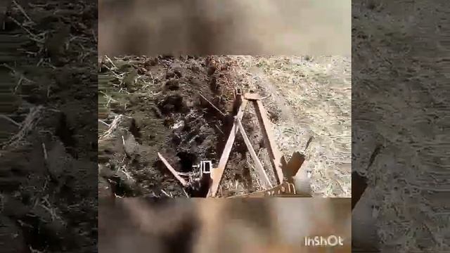 Пахота на тс 350 и нарезание борозд