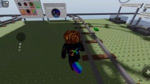 Играю в роблокс (название карты "Поездка на тележке вокруг ничего")