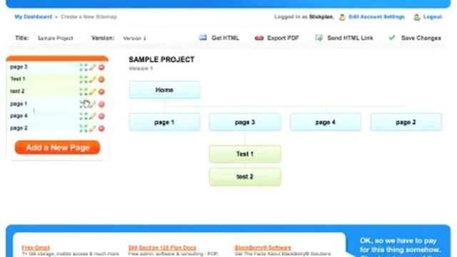 SlickPlan.com - How to Re-order Pages in Your Sitemap/Flowchart смотреть онлайн