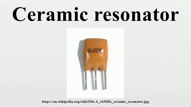 Ceramic resonator смотреть онлайн