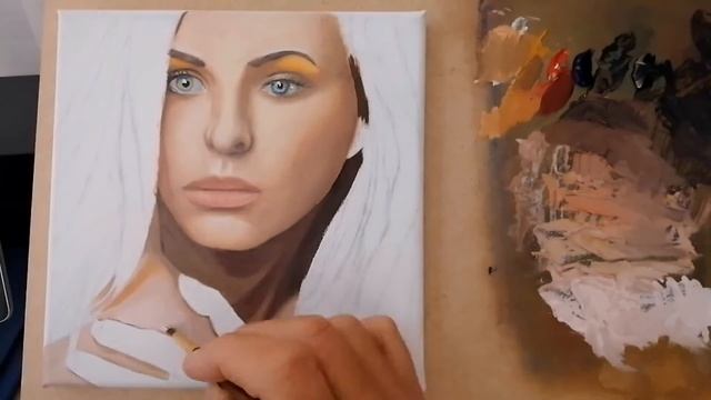 Paint a Female Portrait in oils | Speed painting with Oil Paint смотреть онлайн
