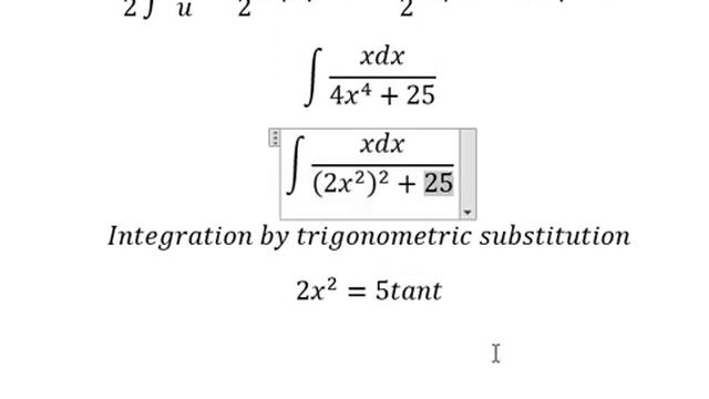 Calculus Help: Integral ∫ (8x^3-7x)/(4x^4+25) dx - Integration by substitution - Trig Sub - SOLVED! смотреть онлайн