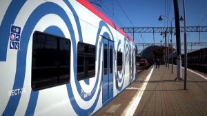 Электропоезд ЭГ2Тв-002 «Иволга» отправляется резервом с Киевского вокзала