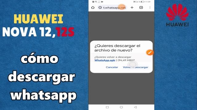 Cómo descargar whatsapp en Huawei Nova 12, 12s смотреть онлайн