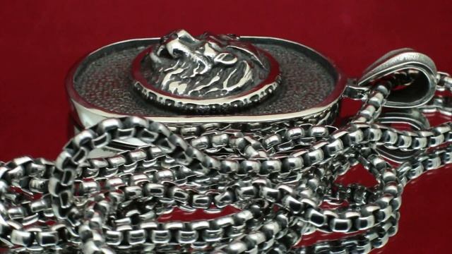 Колье из нержавеющей медицинской стали "Лев" смотреть онлайн