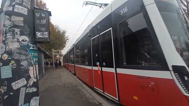 отправление трамвая Bombardier Flexity (type D) в Вене смотреть онлайн