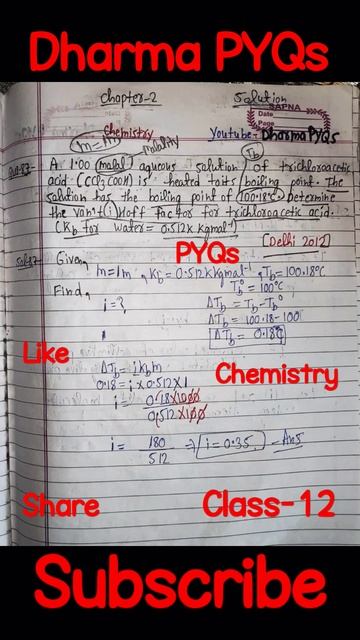 #class12 #pyqs #chemistry #education #numerical #osmoticpressure #ncert #colligativeproperties смотреть онлайн