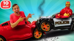 Супергерои против Джокера и битвы на бластерах! Игры и супергерои в видео для мальчиков