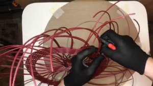 Салфетка из ротанга с бусинами