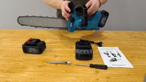 Электропила цепная аккумуляторная Автоматическая смазка цепи Remtools wood"12