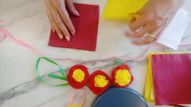 Украшения для девочек из цветных салфеток смотреть онлайн