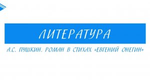 9 класс - Литература - А.С. Пушкин. Роман в стихах Евгений Онегин