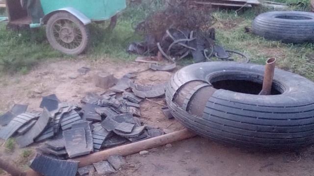 ободрыши из самолётной покрышки шины . смотреть онлайн