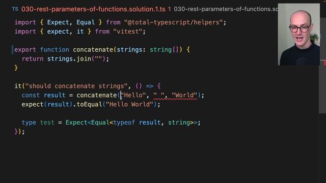 043 Using Rest Parameters in TypeScript смотреть онлайн