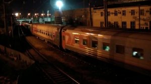 Прибытие ЧС4Т-492 с поездом №284 Москва — Сочи