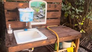 Сделал летний умывальник для дачи #дачныйумывальник #умывальникдлядачи