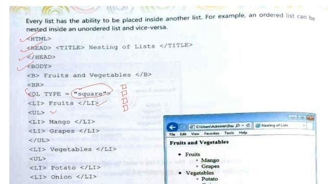 | List and Tables in HTML | computer | class 8th | cbse | explanation in hindi and english | смотреть онлайн