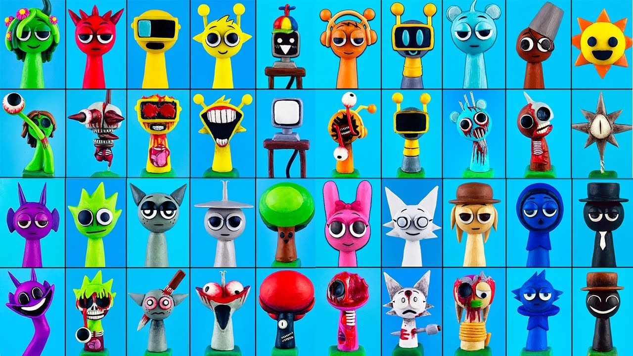 Коллекция собрана Incredibox Sprunki Phase 4 🤩 Лепим все фигурки Спрунки Фаза 4 с Лепка ОК смотреть онлайн